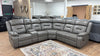 Poppy Recliner Sofa Grey Large Corner