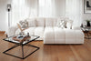 Natural Beige Fabric Right Hand Facing Corner Sofa