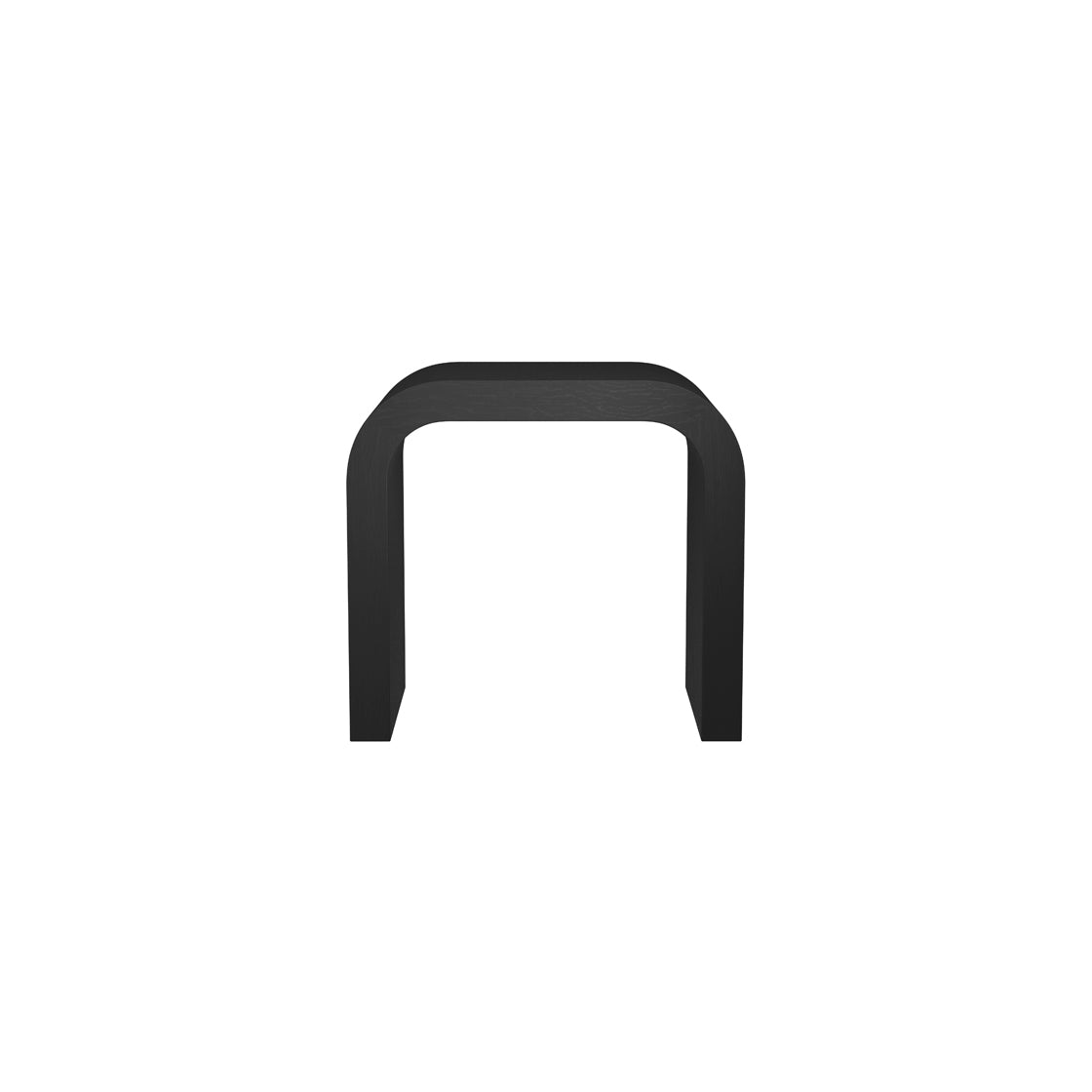 Sleek Modern Style Black Curved Side Table