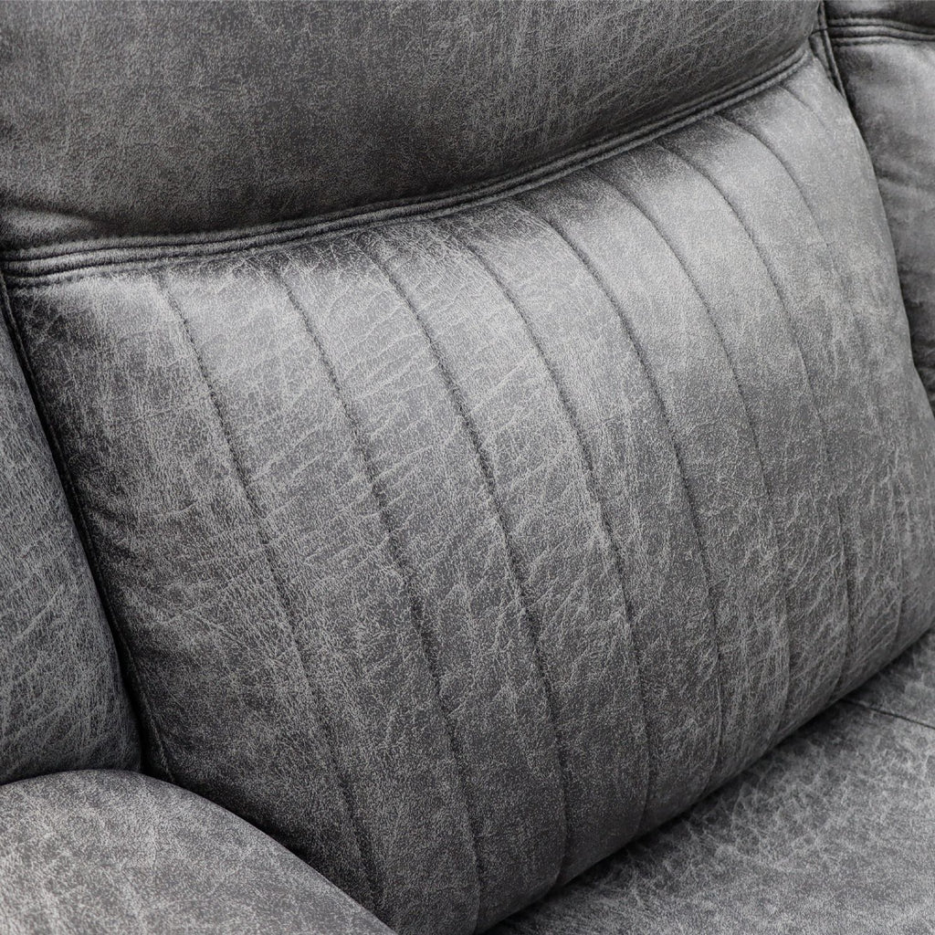 Grey Fabric Electric Recliner Armchair with USB