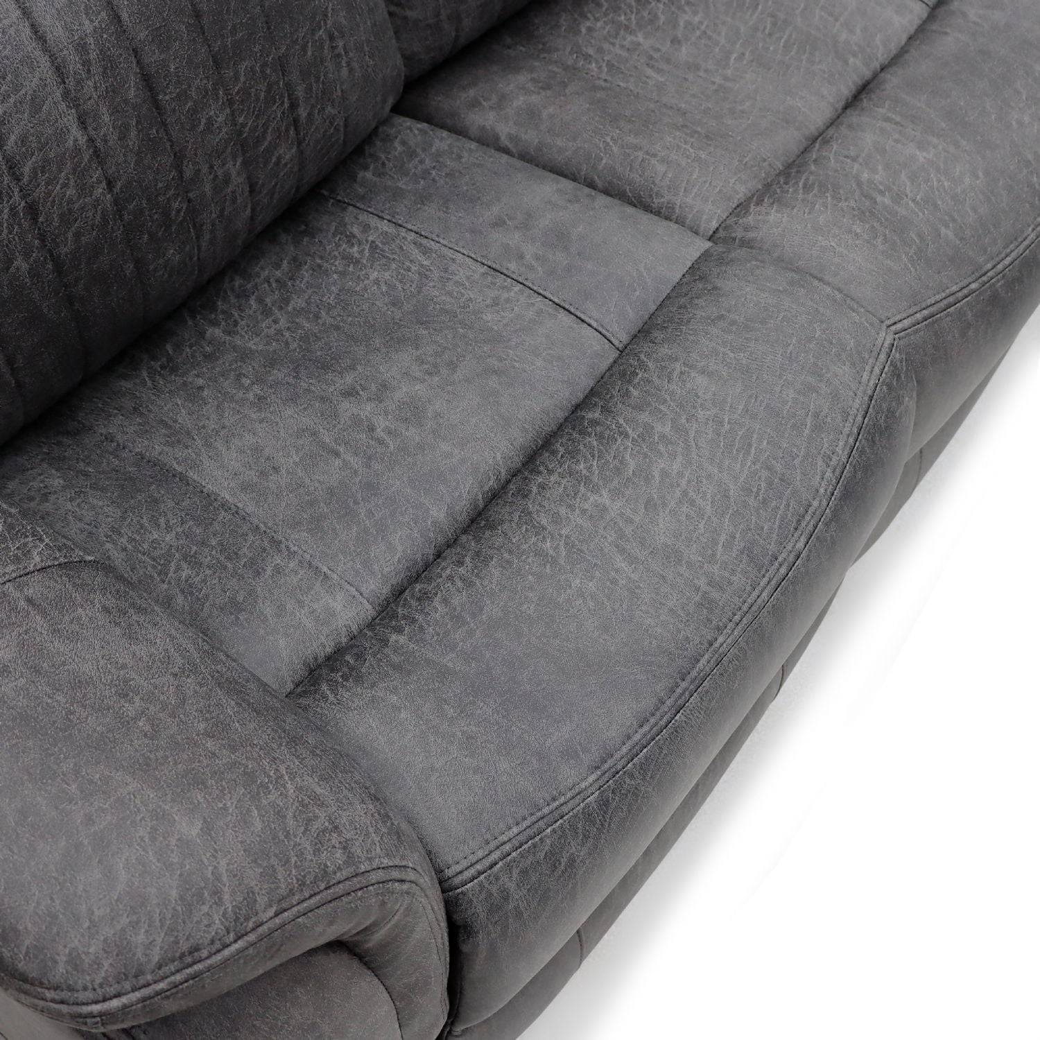 Grey Fabric 3 Seater Electric Recliner Sofa