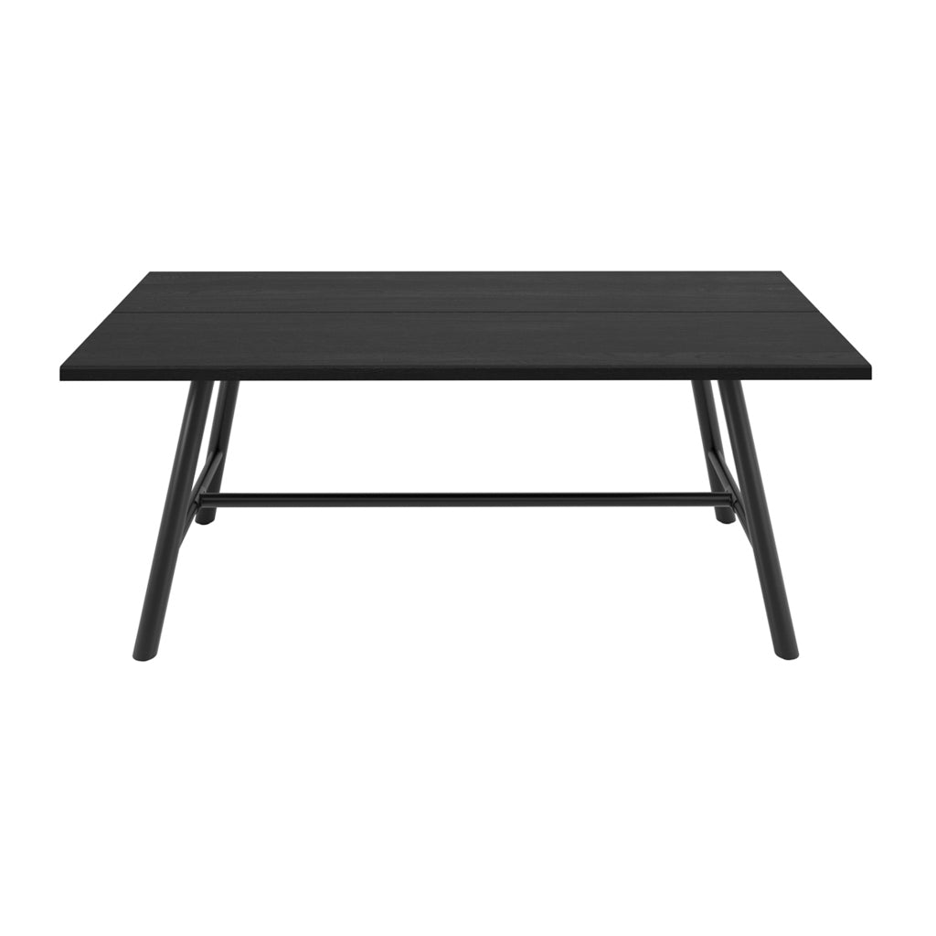 Black Wooden 200cm Large Rectangular Dining Table