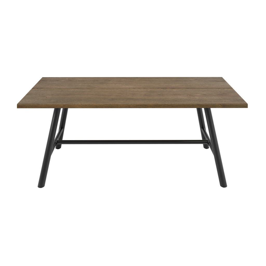 Coffee Textured Wood 200cm Large Rectangular Dining Table