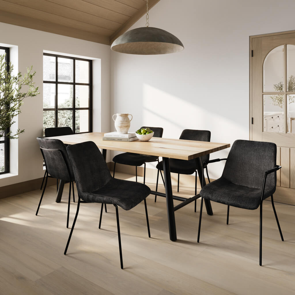 Natural Tawny Wood 200cm Large Rectangular Dining Table