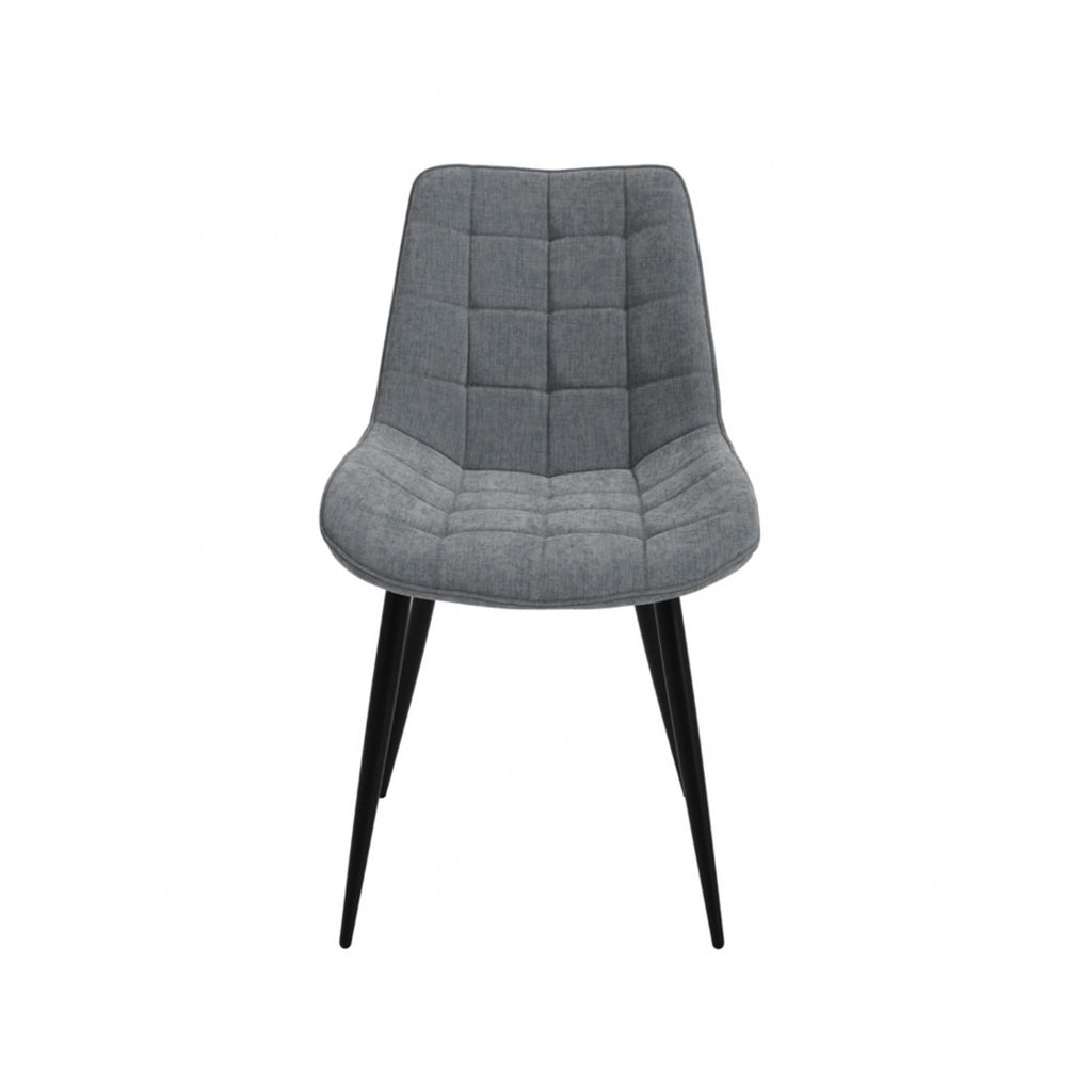 Marble Effect 4 Seater Rectangular Dining Set with Grey Chenille Chairs