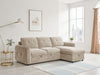 Beige Fabric Universal Corner Chaise Sofabed