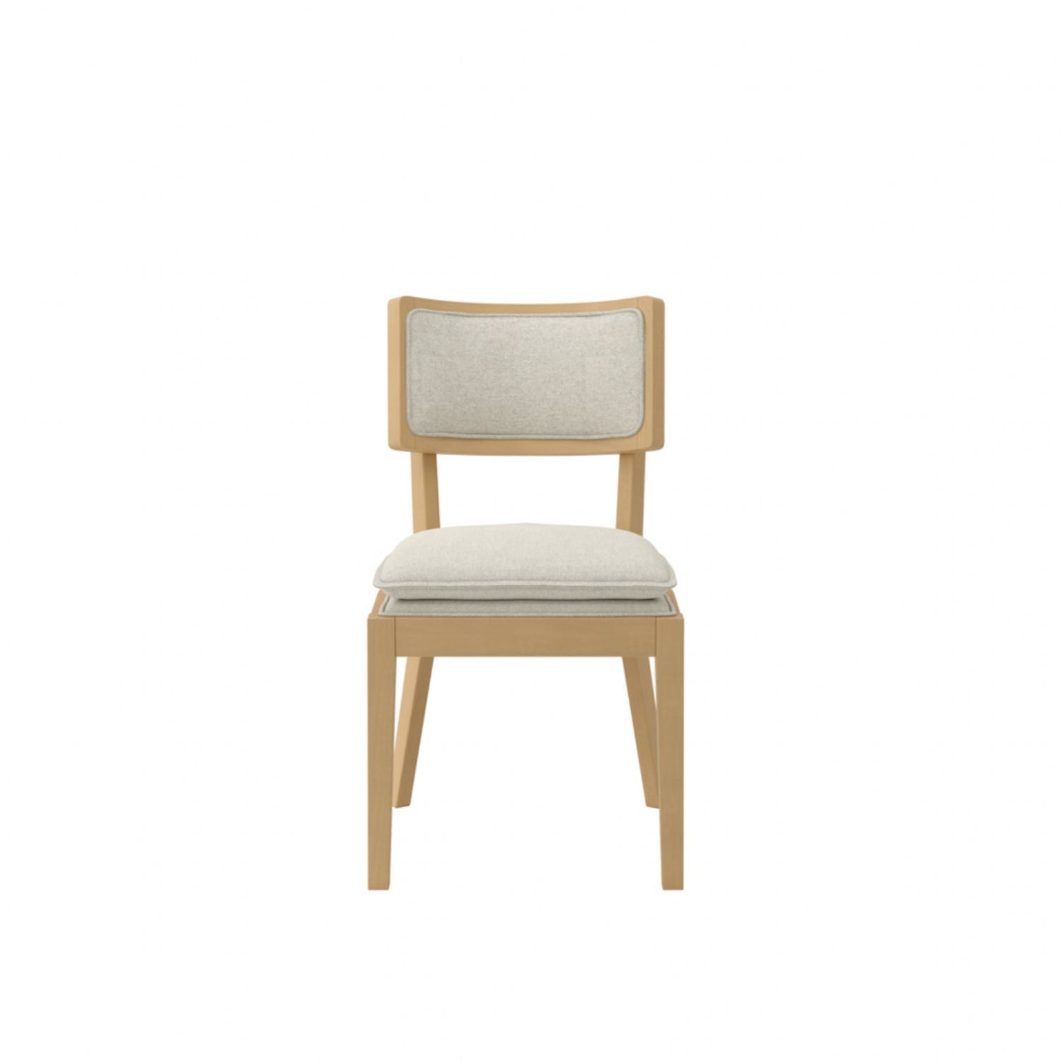 Frost Linen Dining Chair with Umber Wood Frame