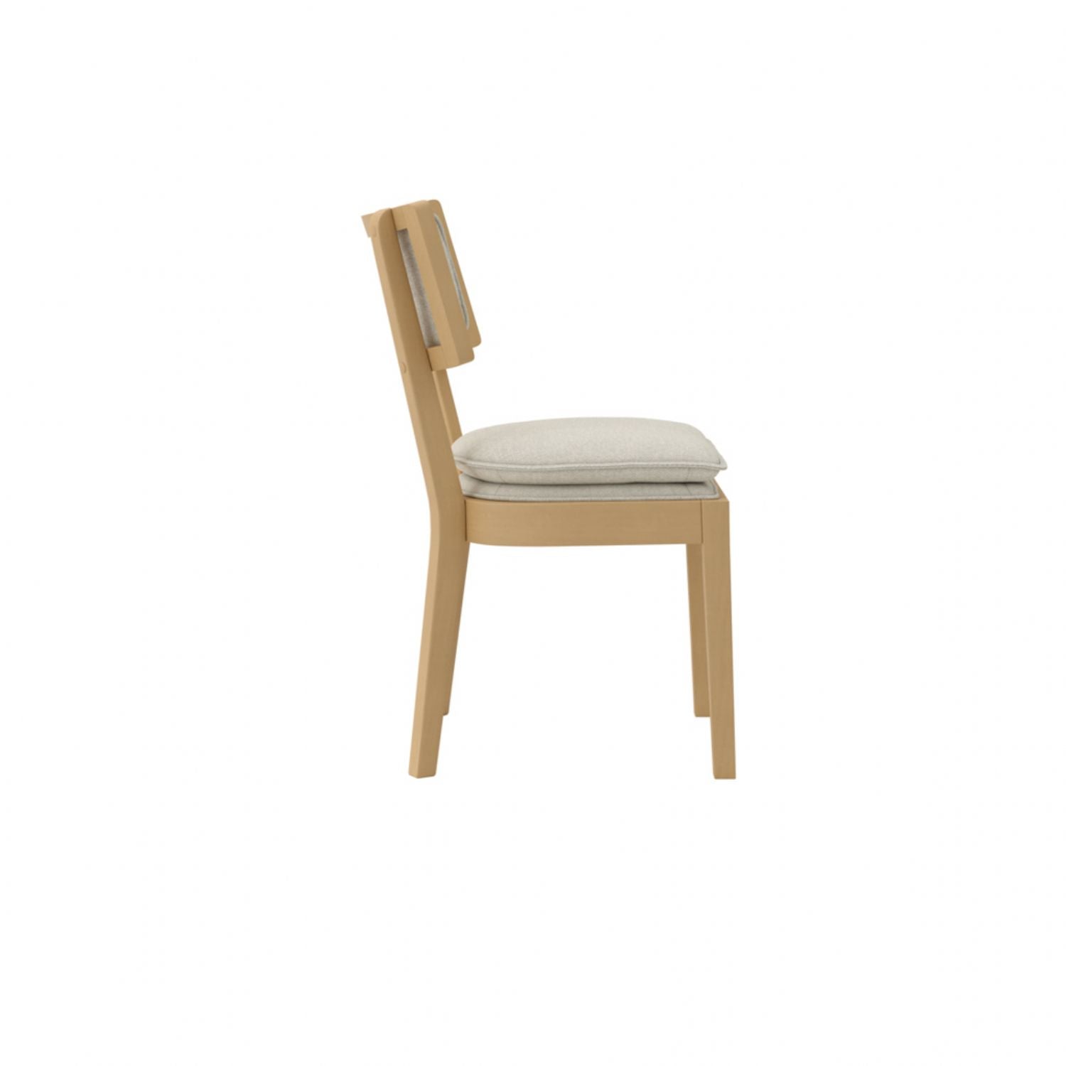 Frost Linen Dining Chair with Umber Wood Frame