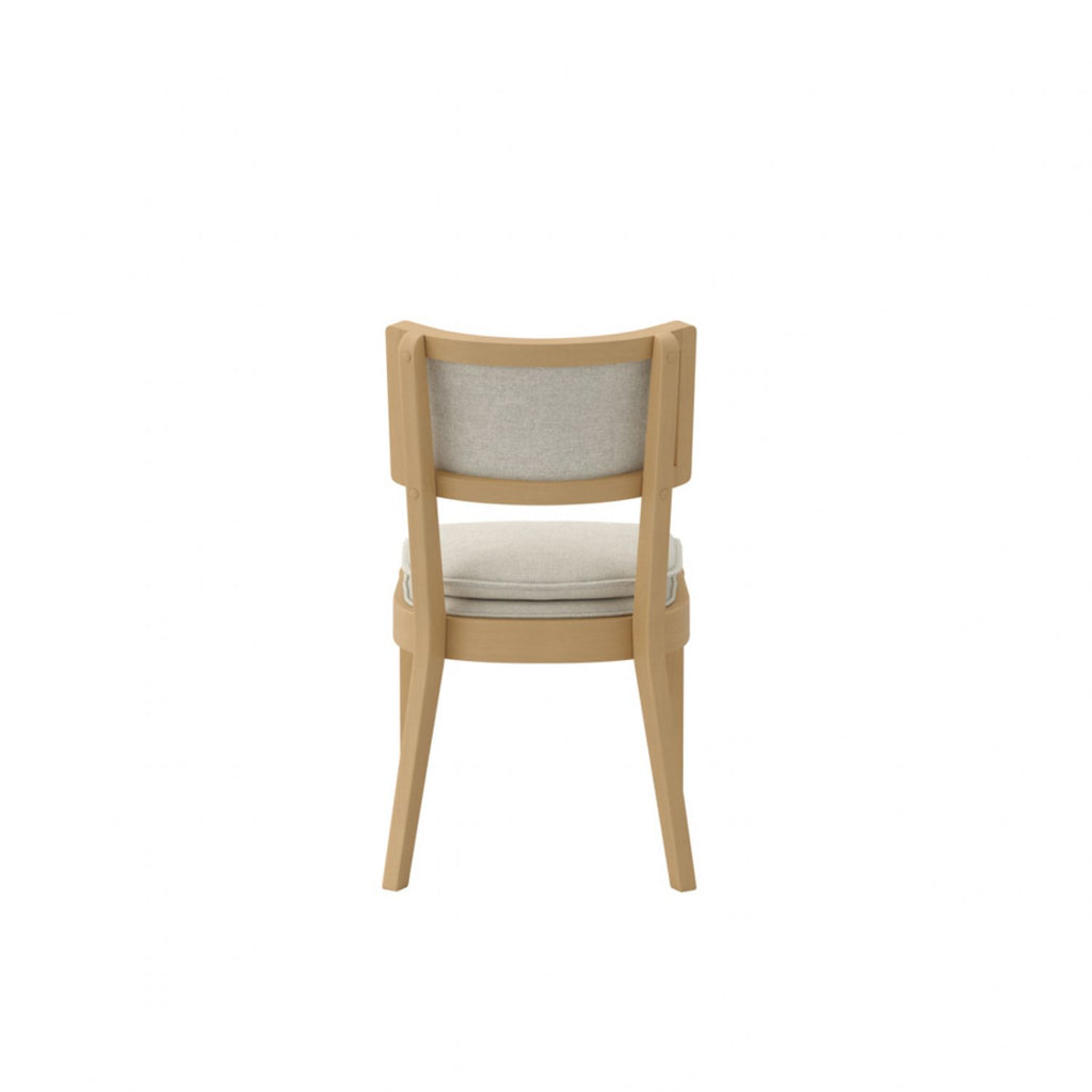 Frost Linen Dining Chair with Umber Wood Frame