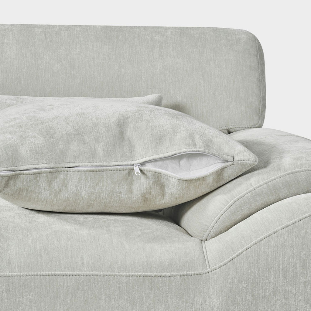 Beige Fabric Left Hand Facing Corner Sofa