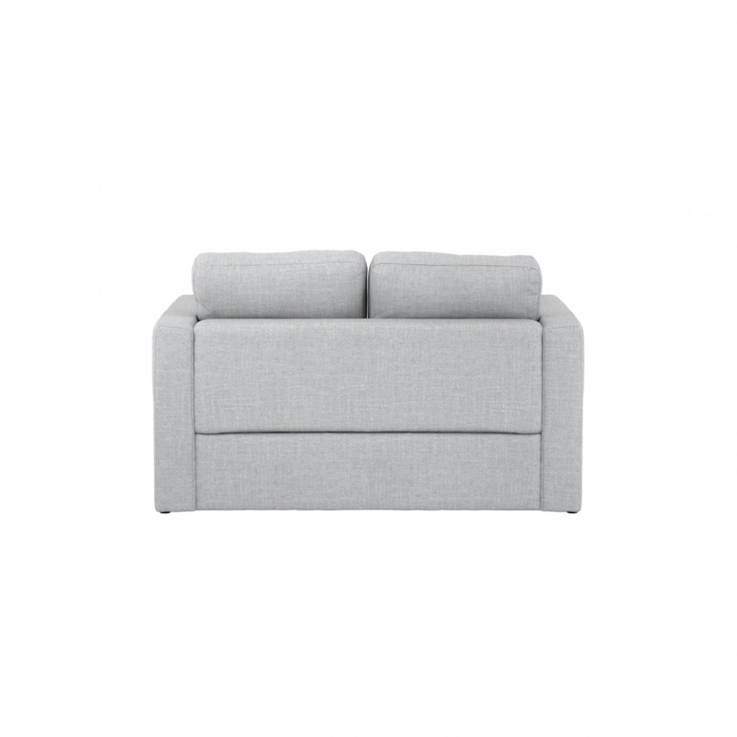 Light Grey Linen Fabric Upholstered 2 Seater Sofa