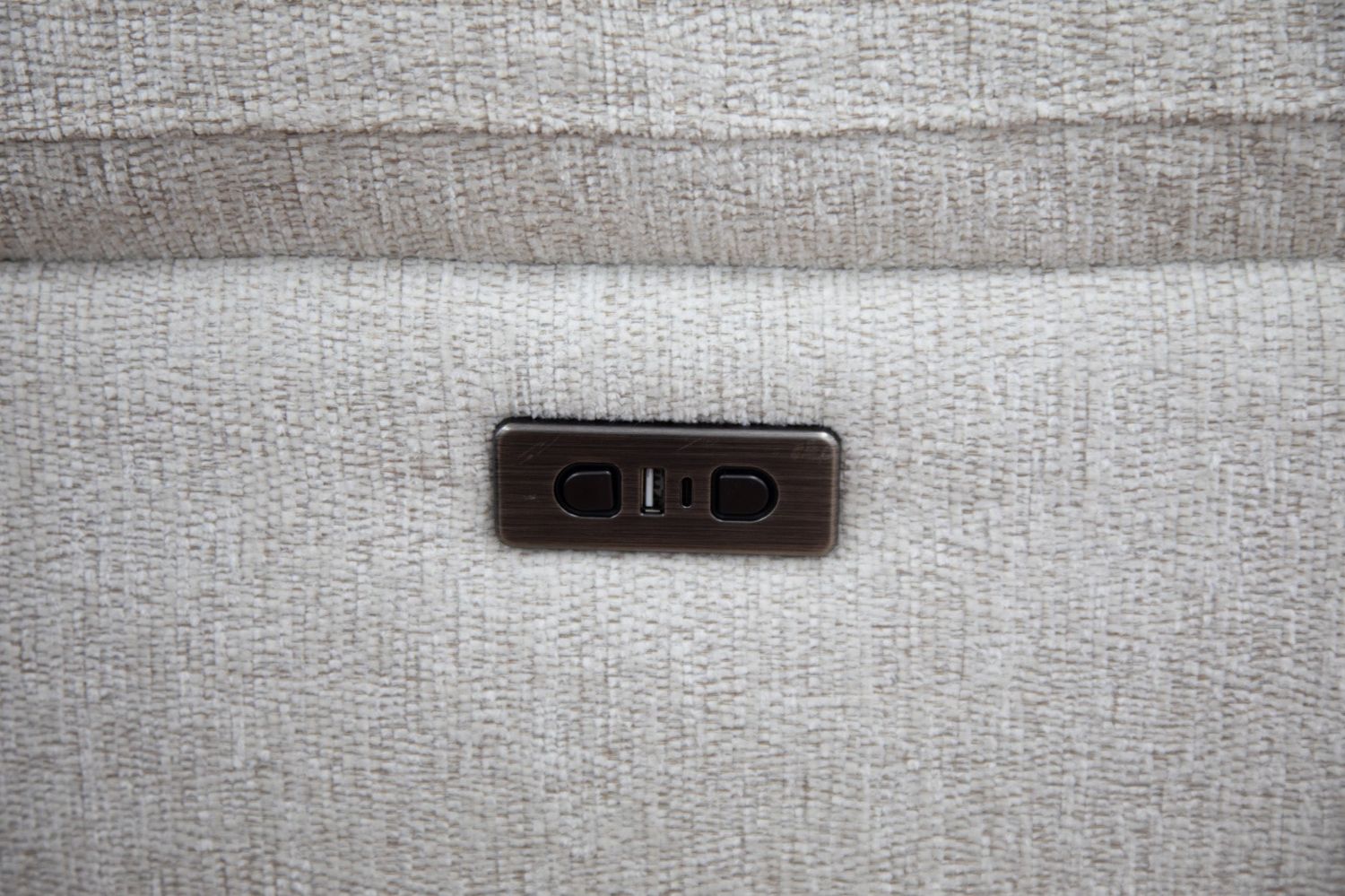 Beige Fabric Large Electric Power Recliner Corner Sofa