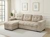 Beige Fabric Universal Corner Chaise Sofabed