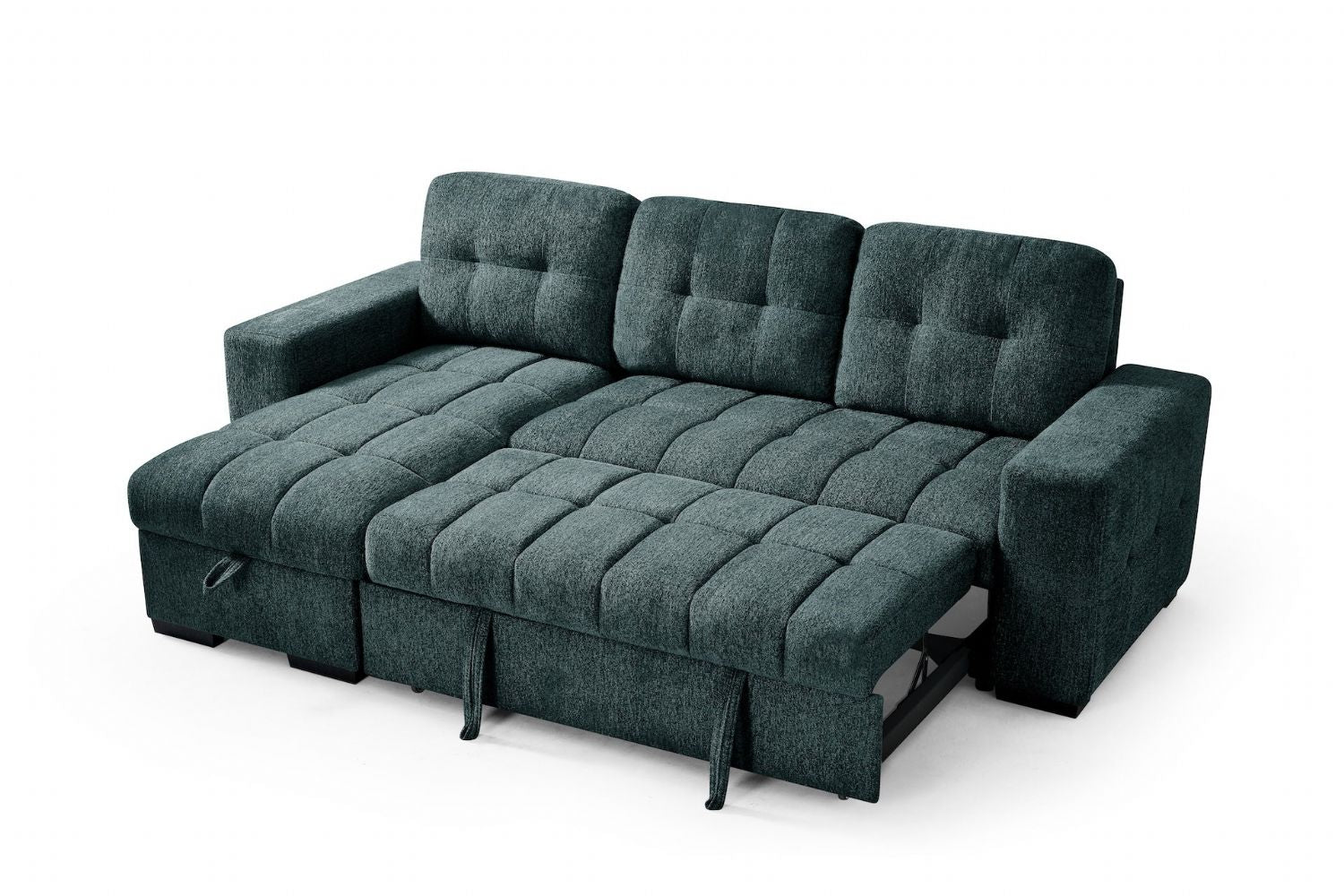 Teal Fabric Universal Corner Chaise Sofabed
