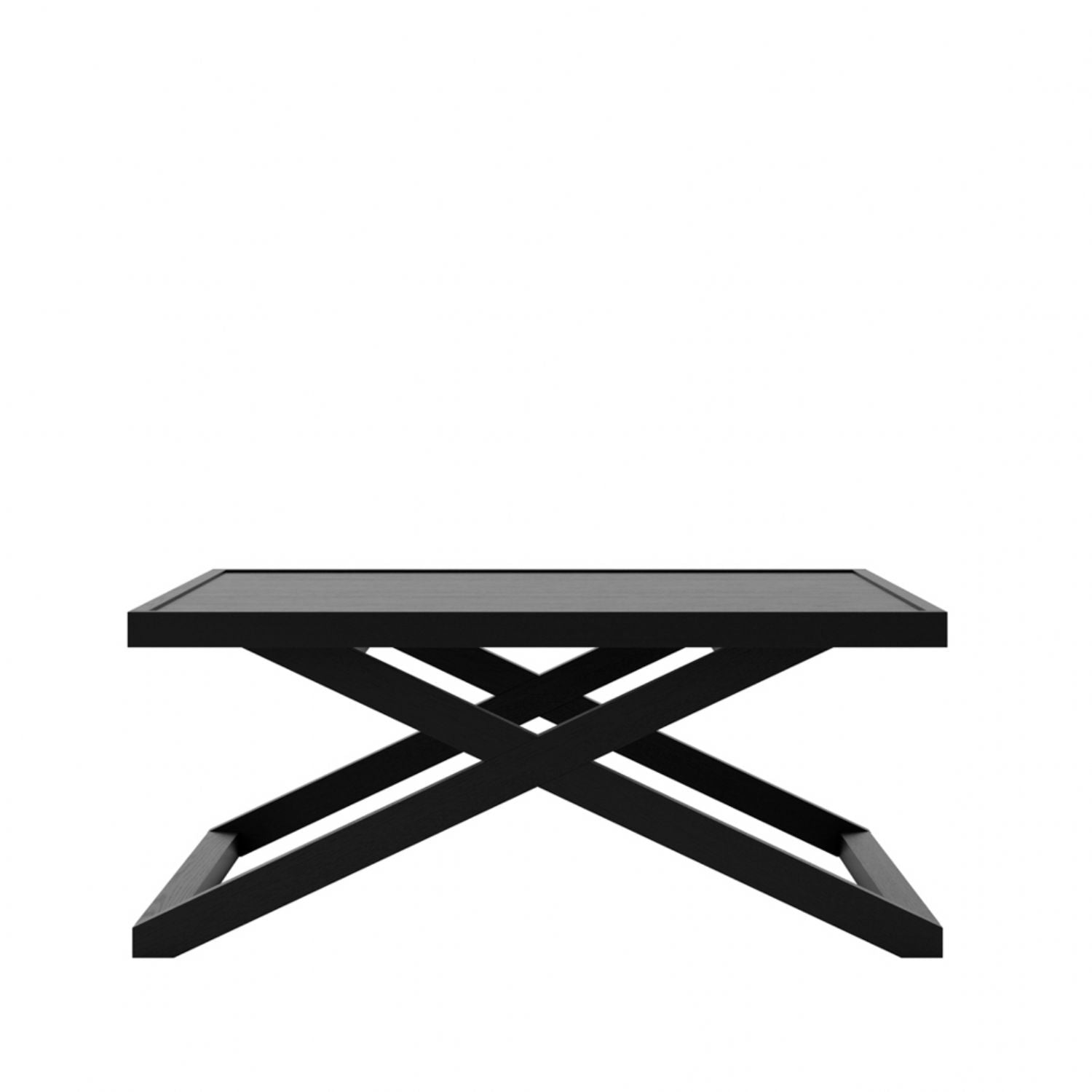 Modern Black Oak Small Coffee Table with Sleek Square Design