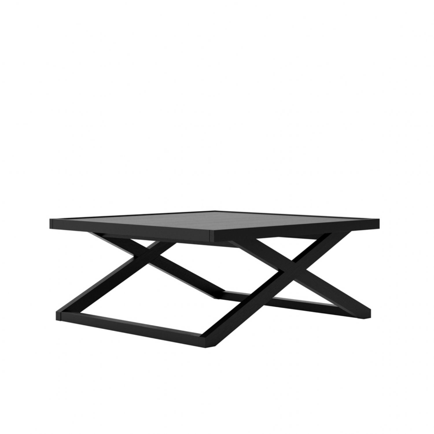 Modern Black Oak Small Coffee Table with Sleek Square Design