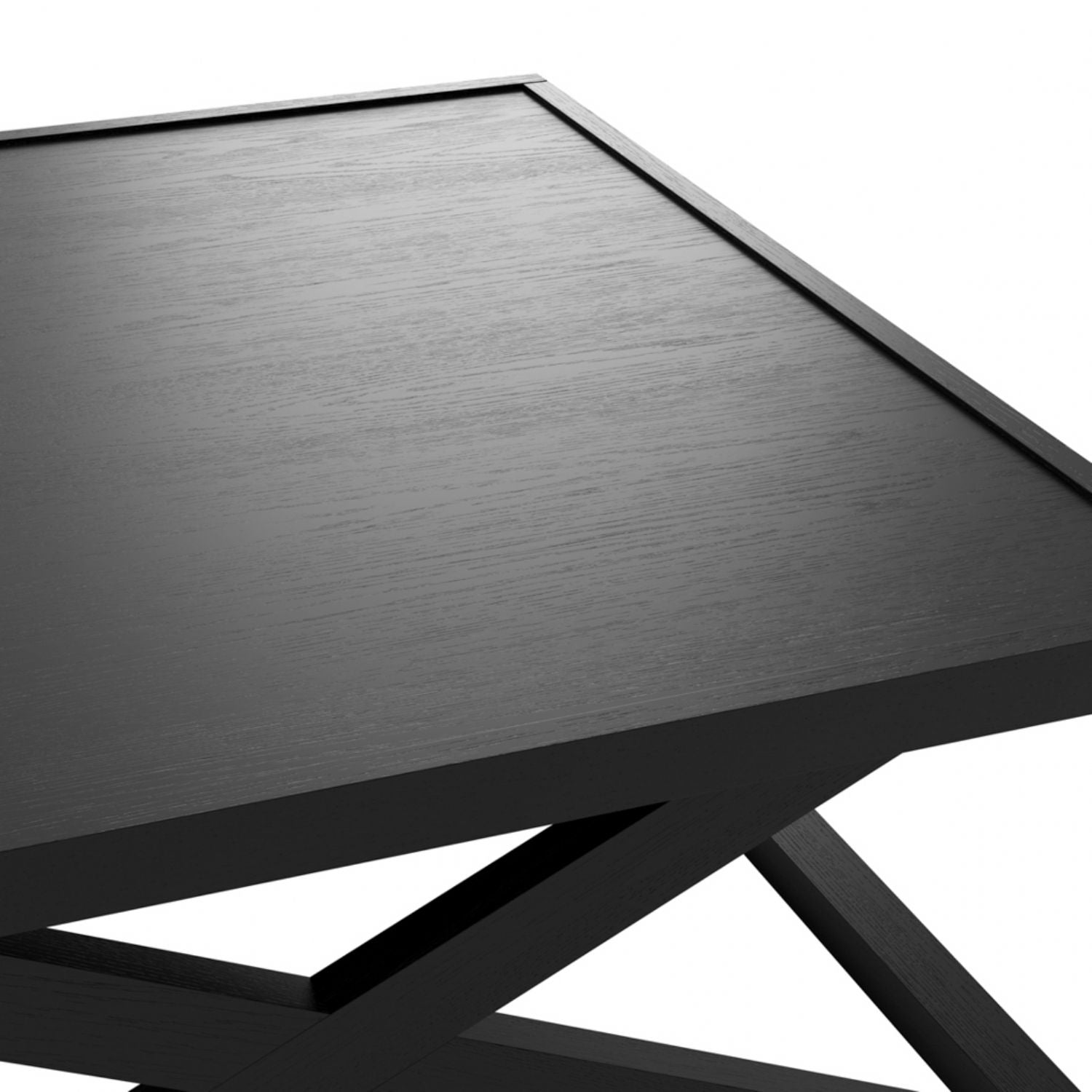 Modern Black Oak Small Coffee Table with Sleek Square Design