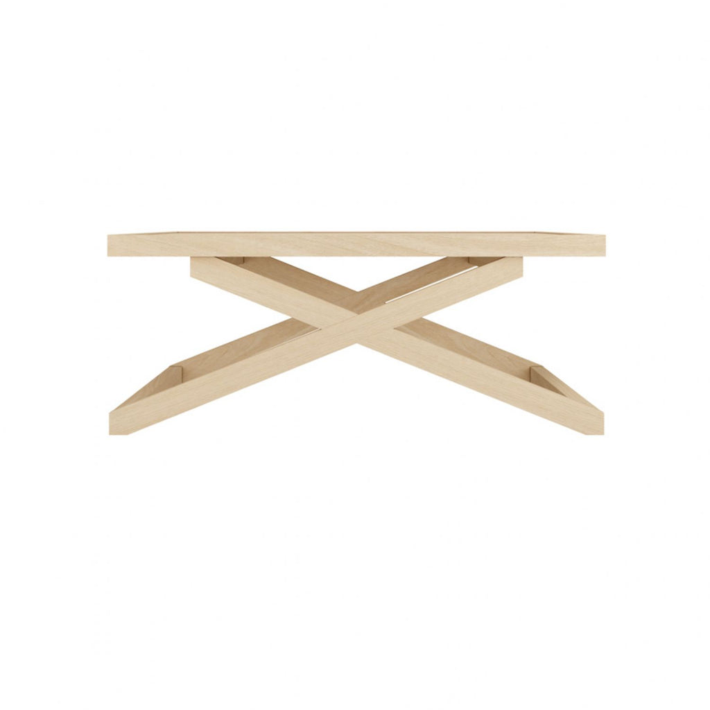 Modern Blonde Oak Large Coffee Table with Square Design