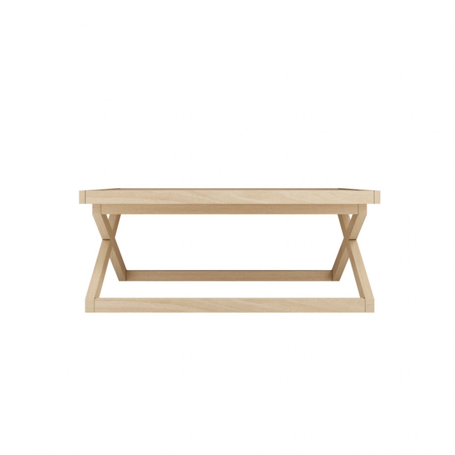 Modern Blonde Oak Large Coffee Table with Square Design