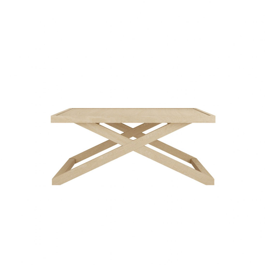 Modern Blonde Oak Small Coffee Table with Square Design