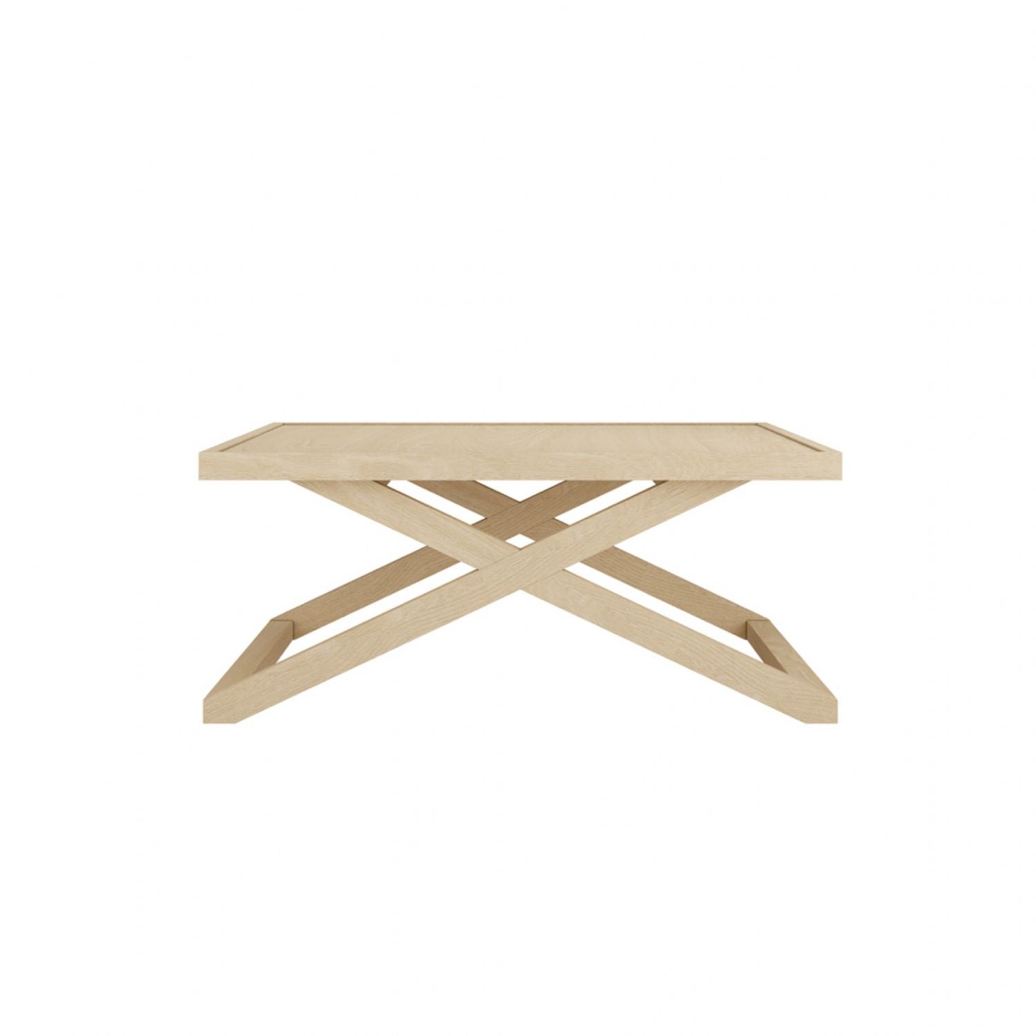 Modern Blonde Oak Small Coffee Table with Square Design