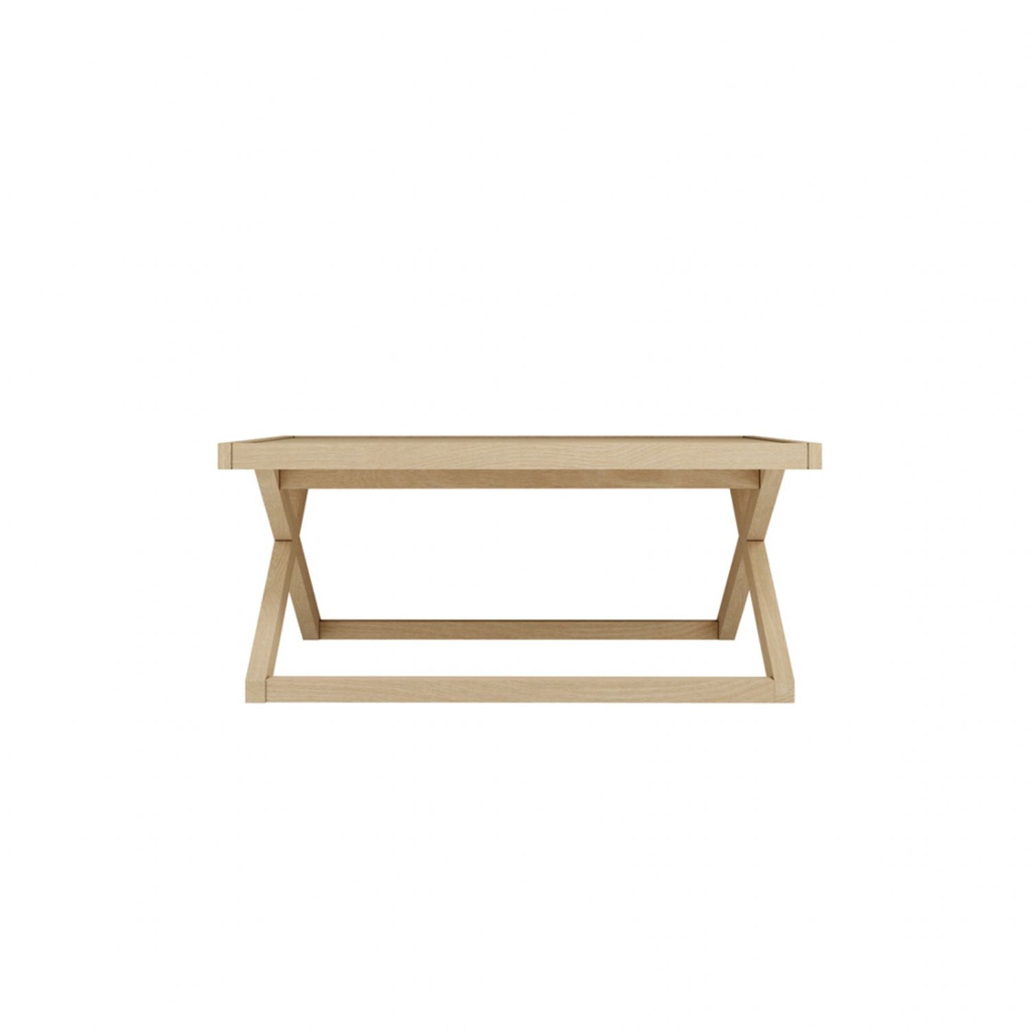 Modern Blonde Oak Small Coffee Table with Square Design