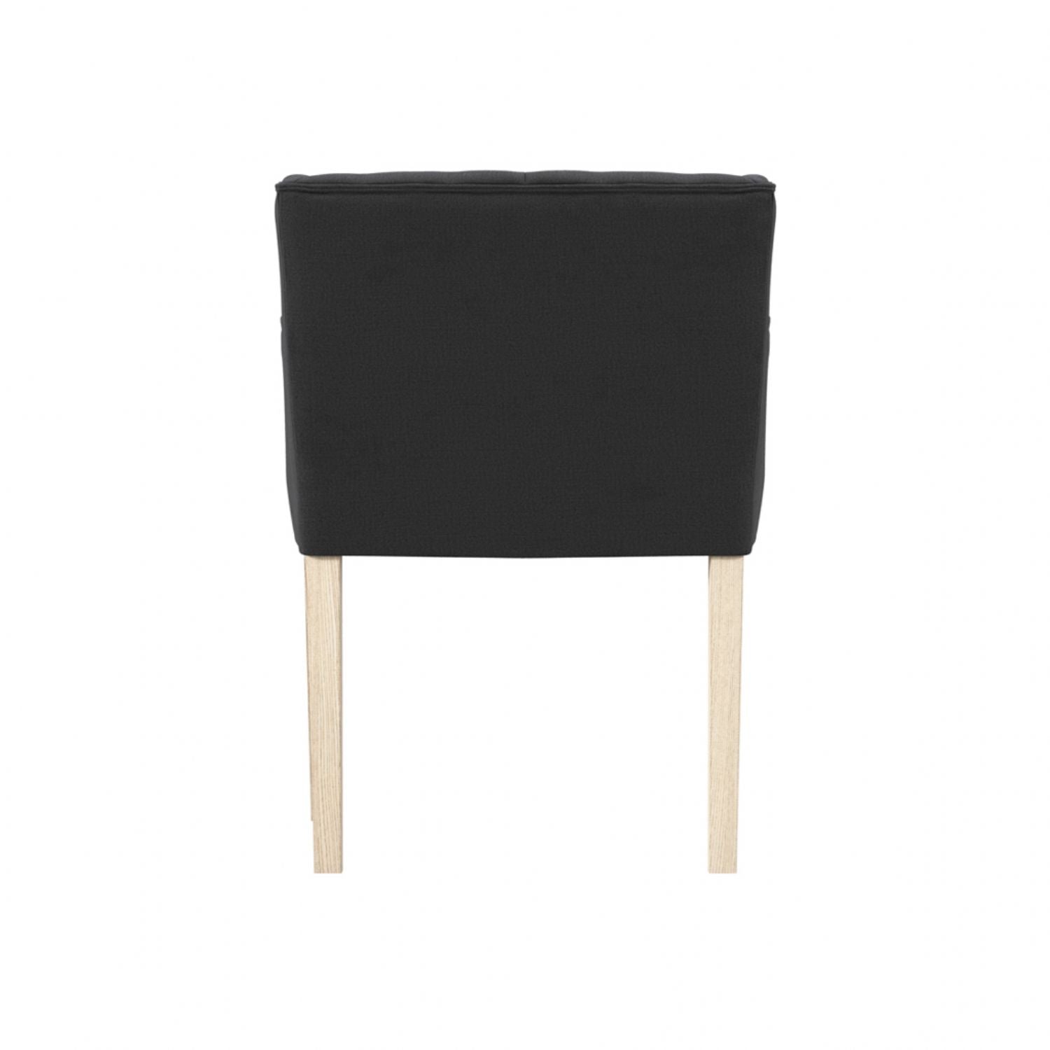 Modern Charcoal Linen Fabric Upholstered Winged Dining Chair with Arms