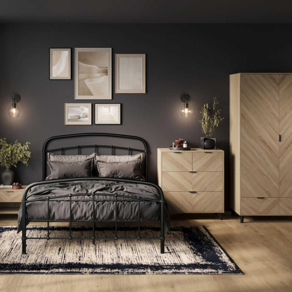 Stockholm 1 Drawer Bedside Chevron
