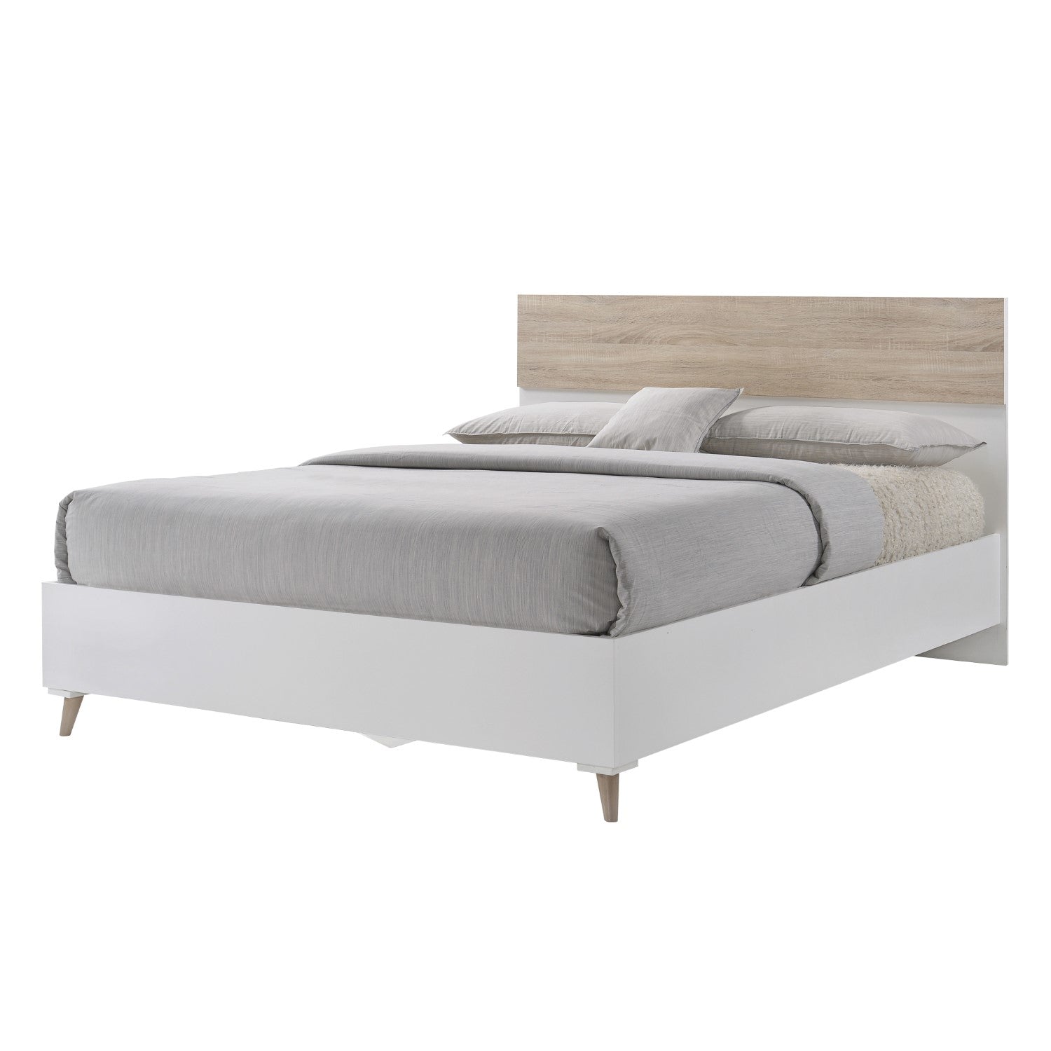 Stockholm 4.6 Double Bed White oak