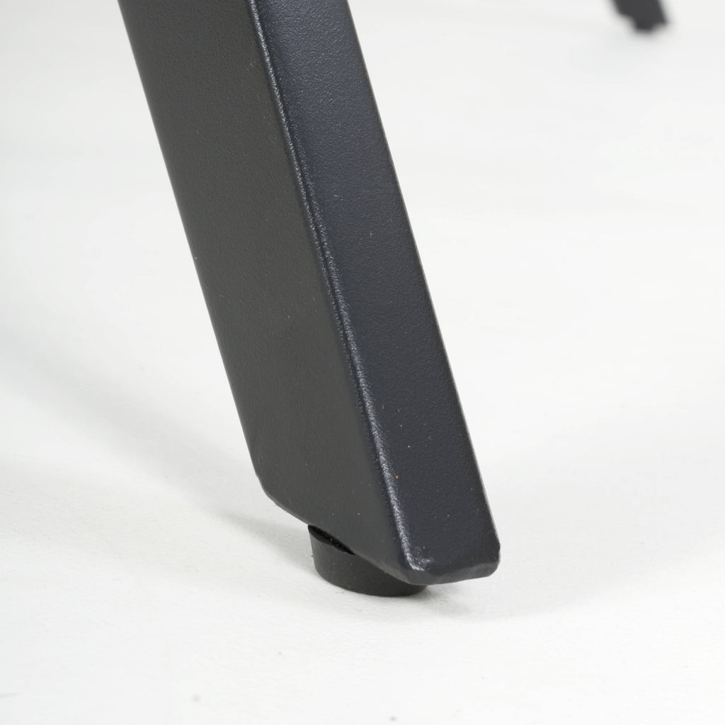 Dark Grey Sintered Effect 1.5m Dining Table with Black Base