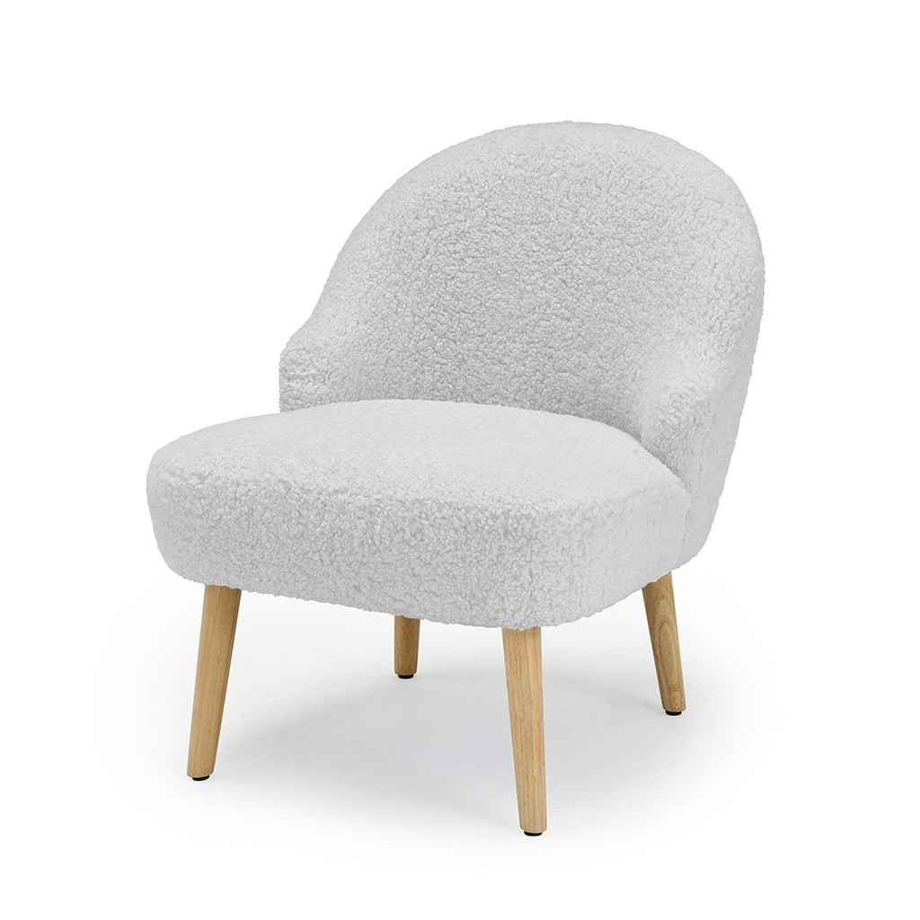Boucle Teddy Bear Accent Chair Grey