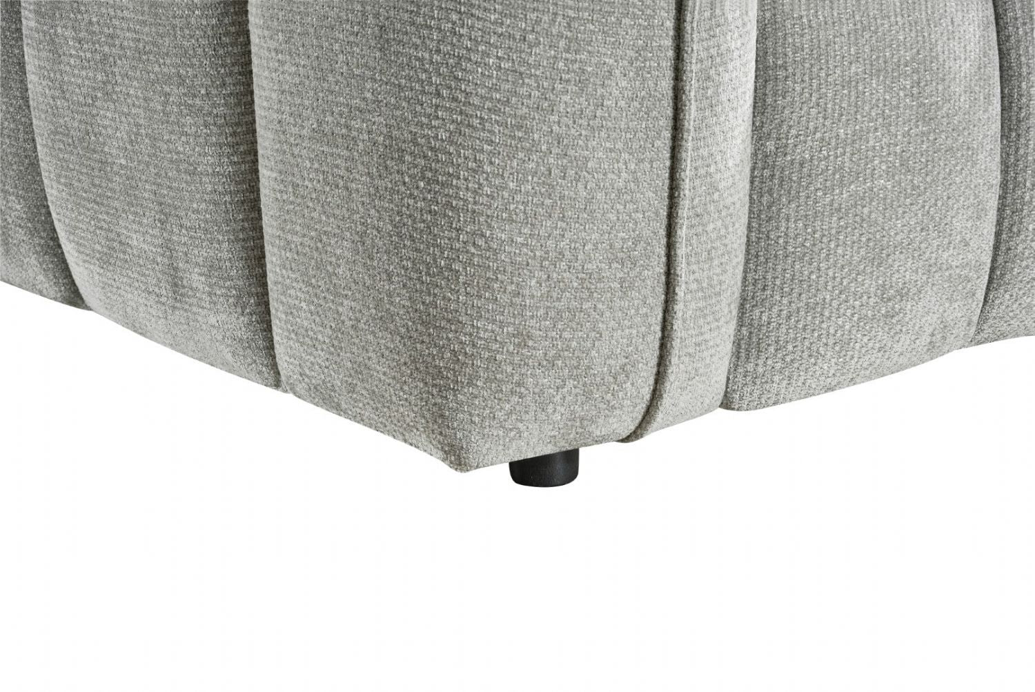 Grey Fabric Channel Tufted 2 Seater Sofa