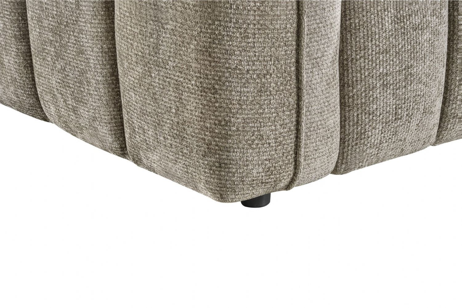 Mocha Fabric Channel Tufted Design 2 Seater Sofa