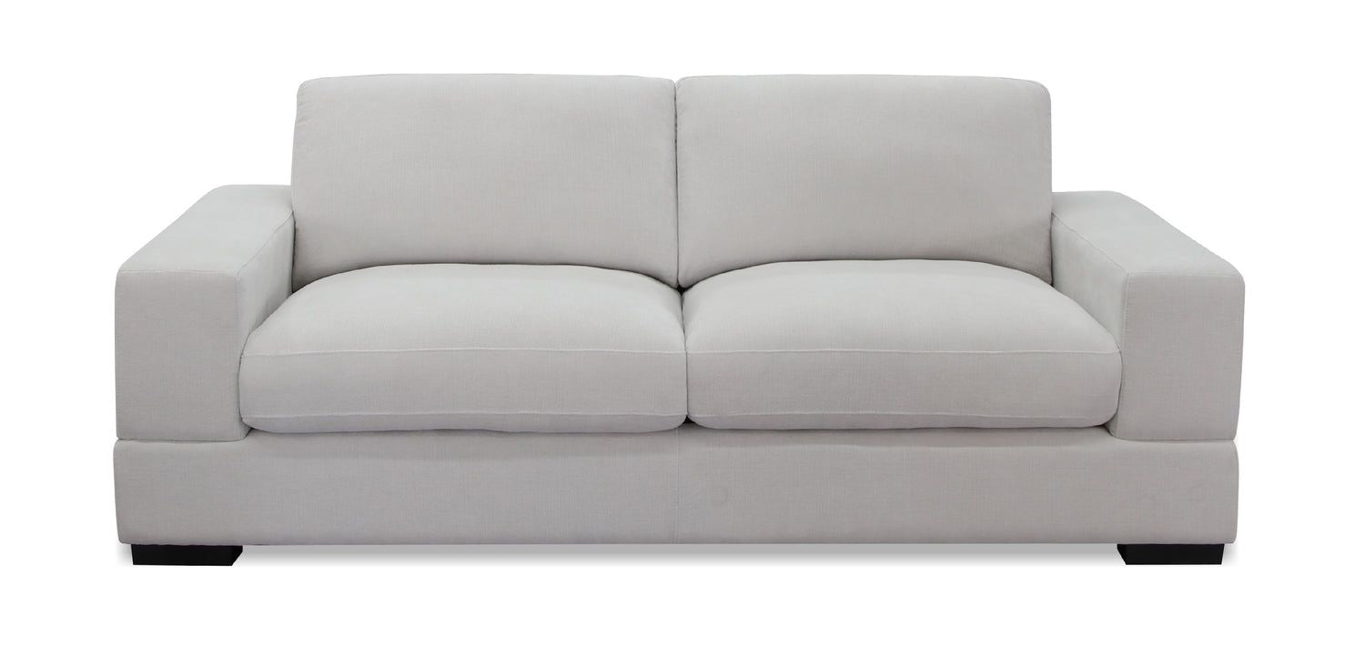 Ivory Fabric 3+2 Seater Standard Back Sofa Set