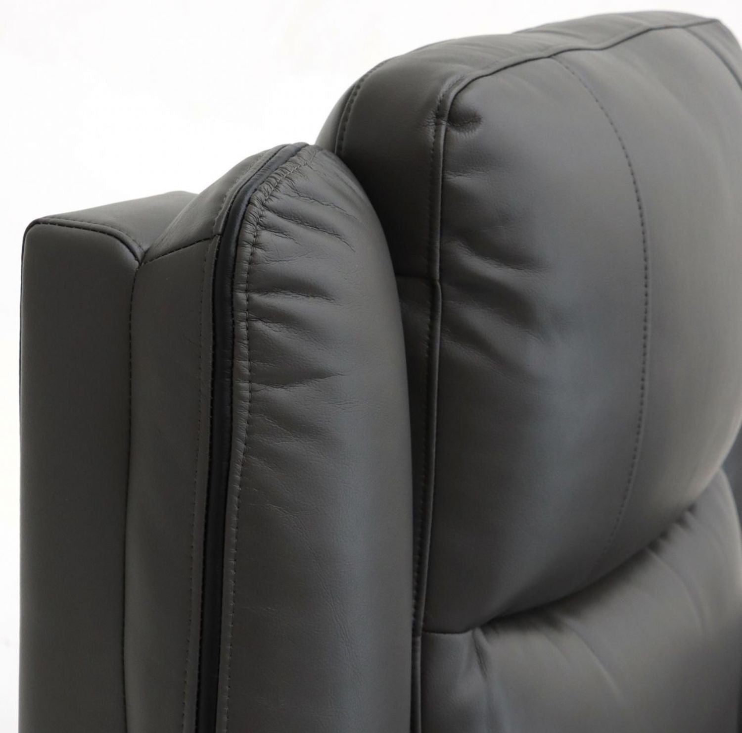 Black Leather Effect Electric Recliner Armchair