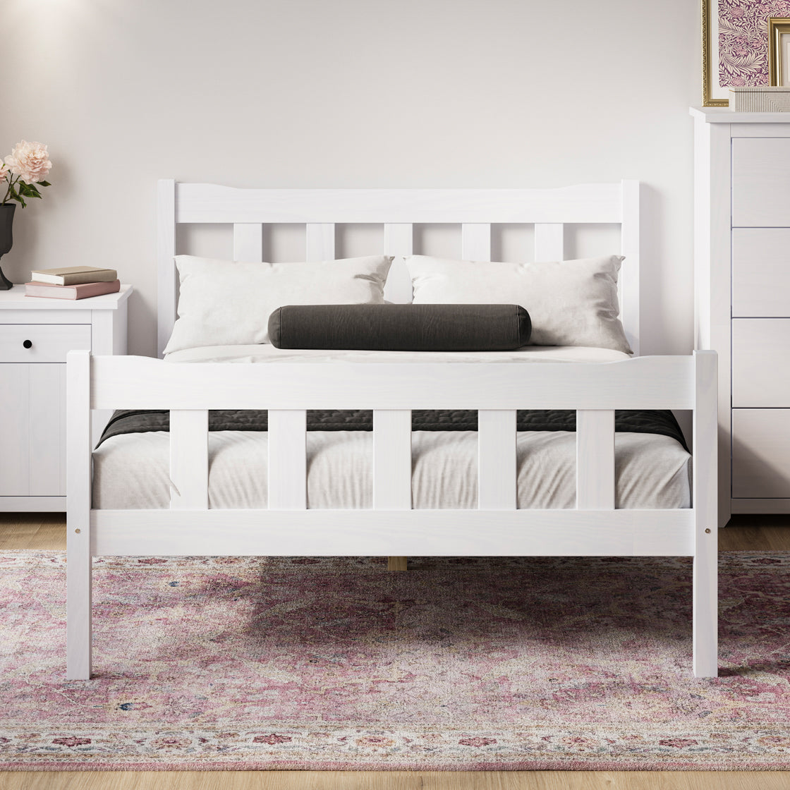 Havana White Double Bed