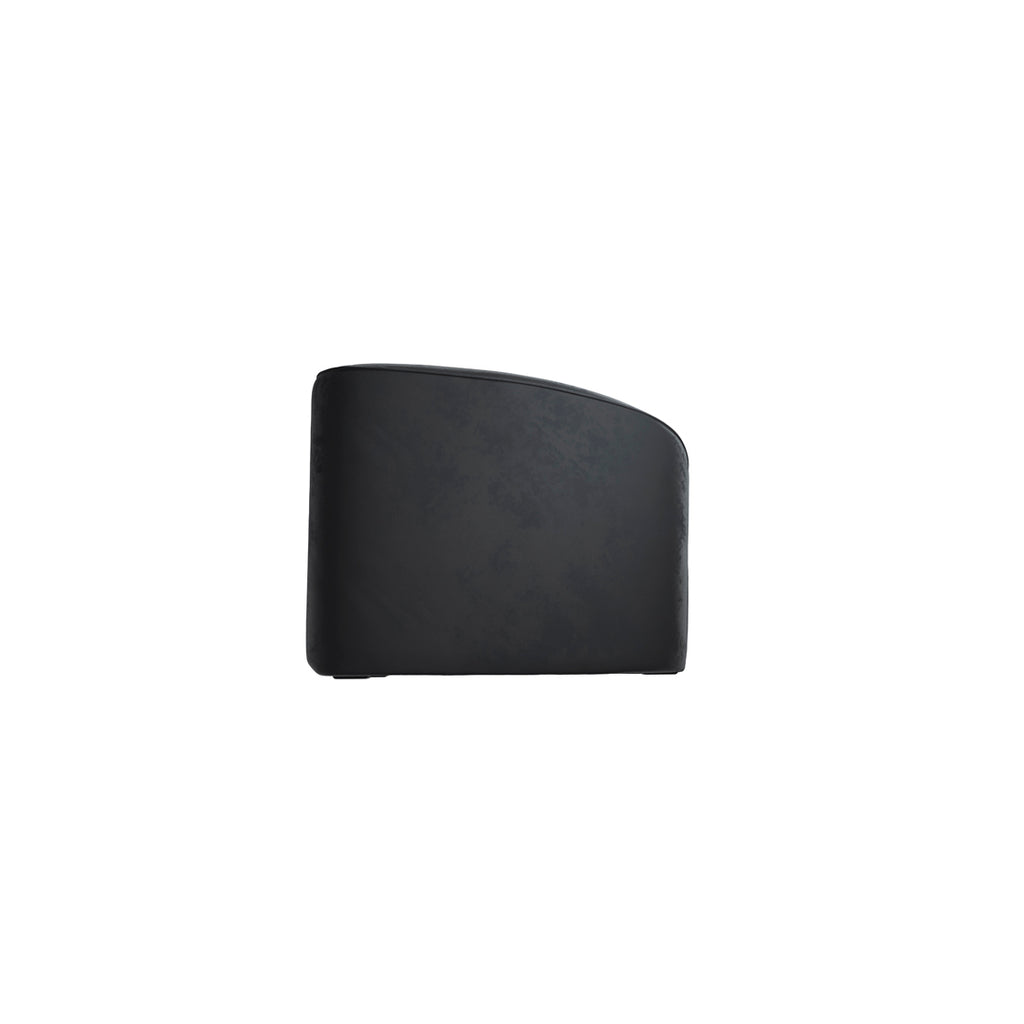 Black Velvet Fabric Upholstered Accent Chair with Curved Back
