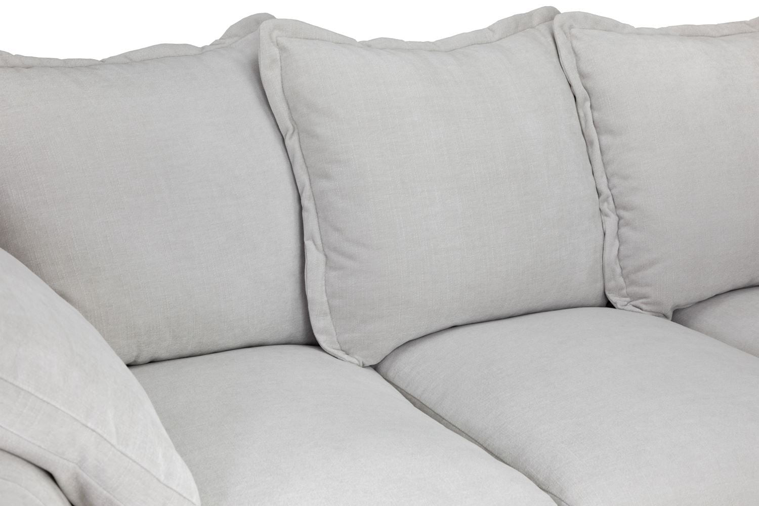 Natural Fabric Upholstery Large Corner Sofa