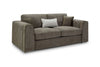 Mocha Chenille Fabric Standard Back 3 Seater Sofa