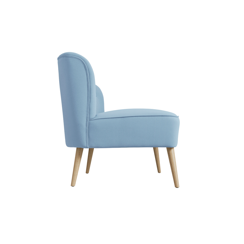 Blue Fabric 2 Seater Buttoned Back Sofa Bed