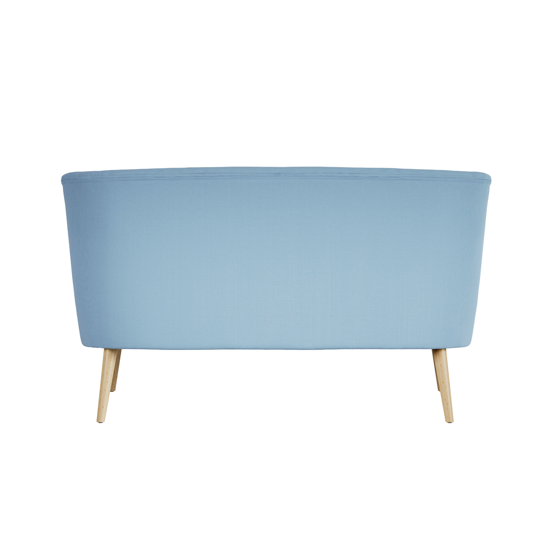 Blue Fabric 2 Seater Buttoned Back Sofa Bed