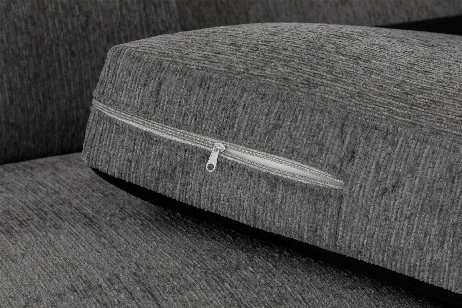Grey Fabric 3 Seater Standard Back Sofa