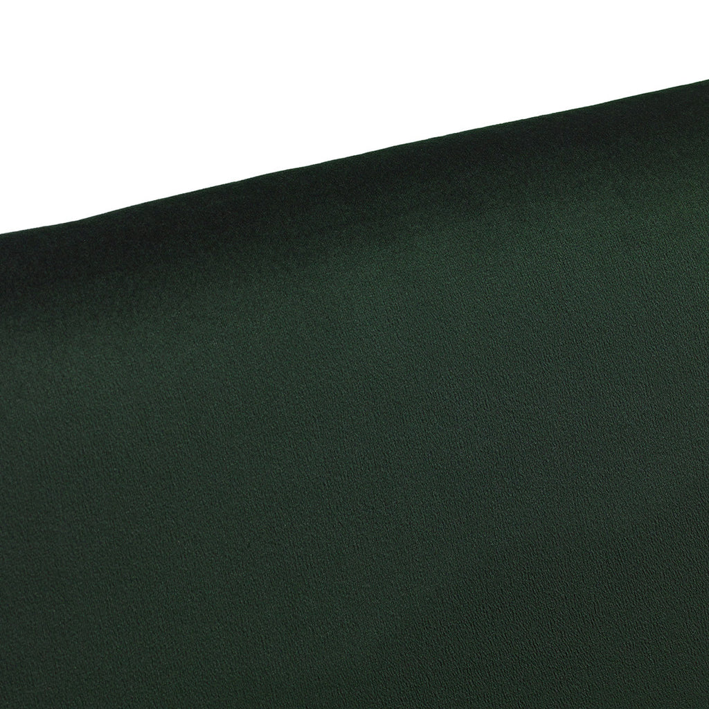 Green Velvet Upholstered Armchair with Gold Frame and Black Metal Legs