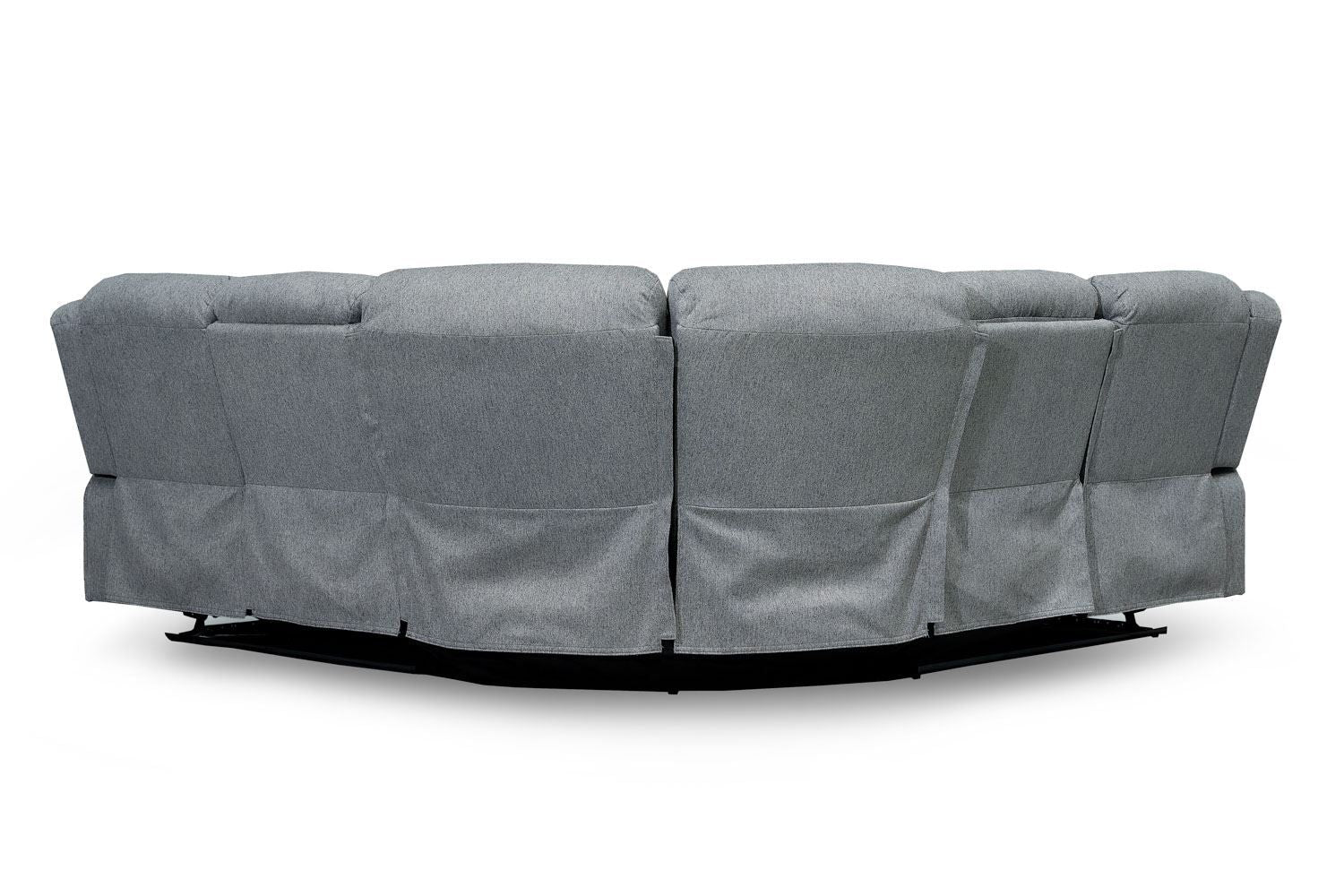 Grey Fabric Large Electric Corner Recliner Sofa