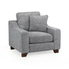 Gray armchair on a white background
