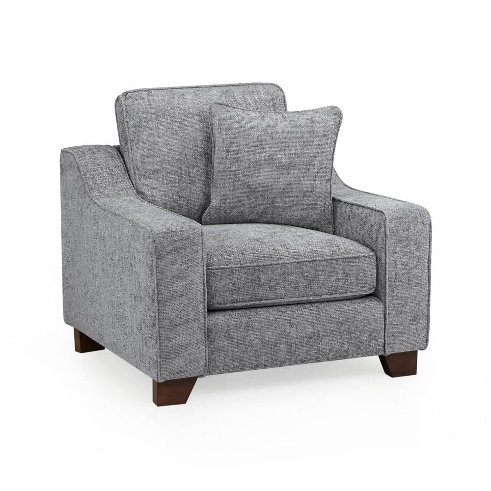 Gray armchair on a white background