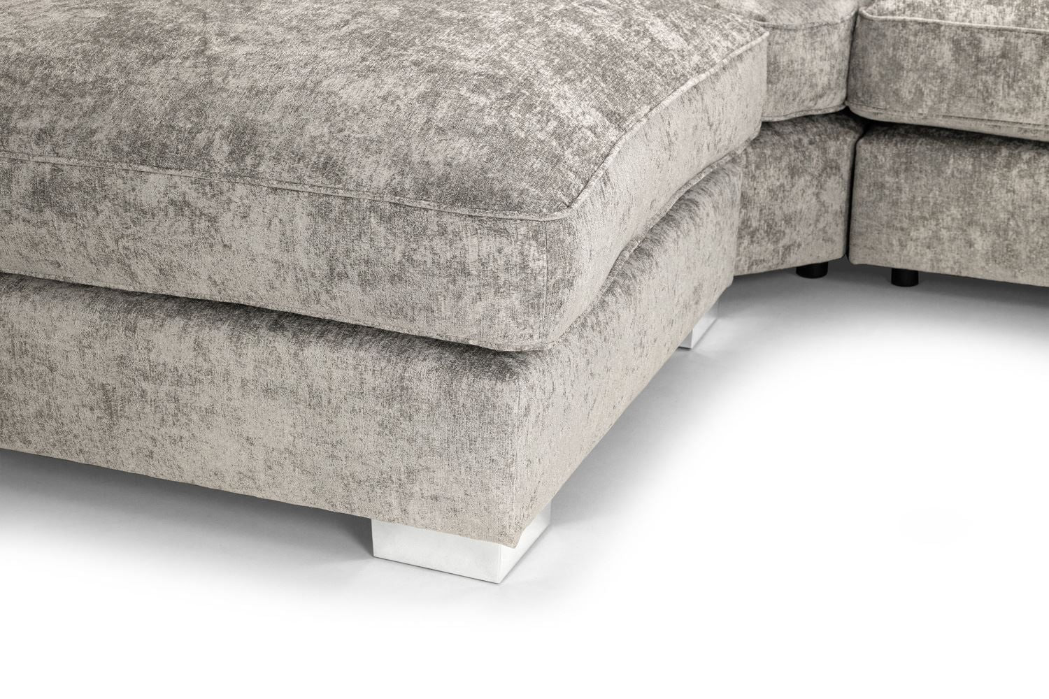 Truffle Fabric Large U Shaped Fullback Corner Sofa