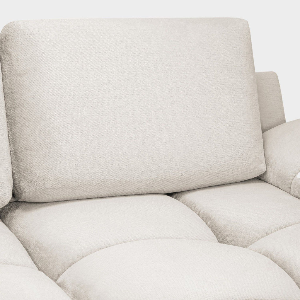 Cream Chenille Fabric 2 Seater Large Sofa