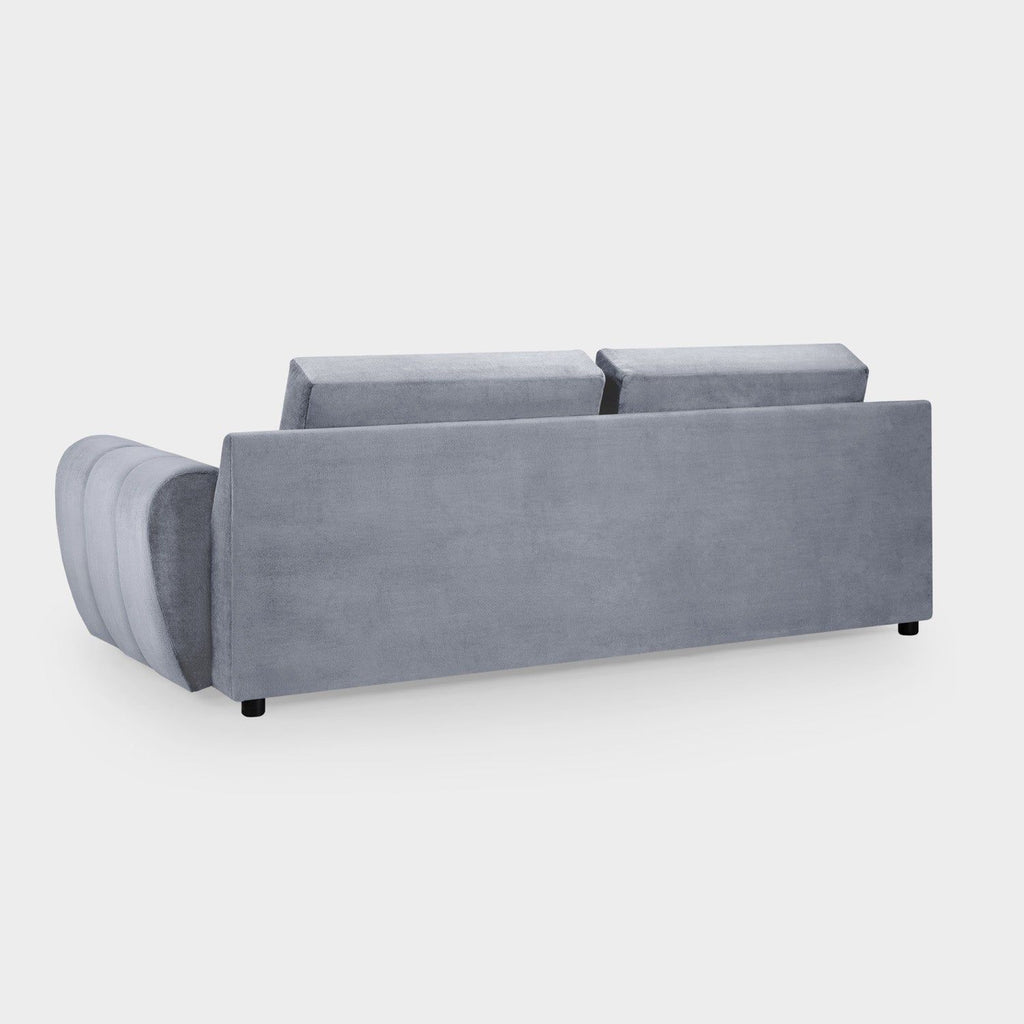 Grey Chenille Fabric 3 Seater Large Sofa
