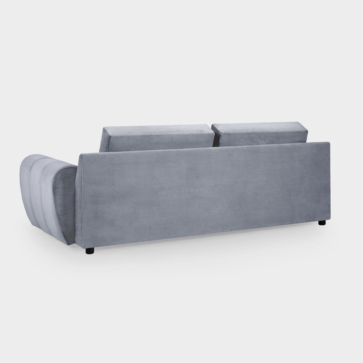 Grey Chenille Fabric 3 Seater Large Convertible Sofabed
